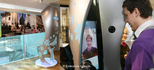 Cabina telefonica de Skype